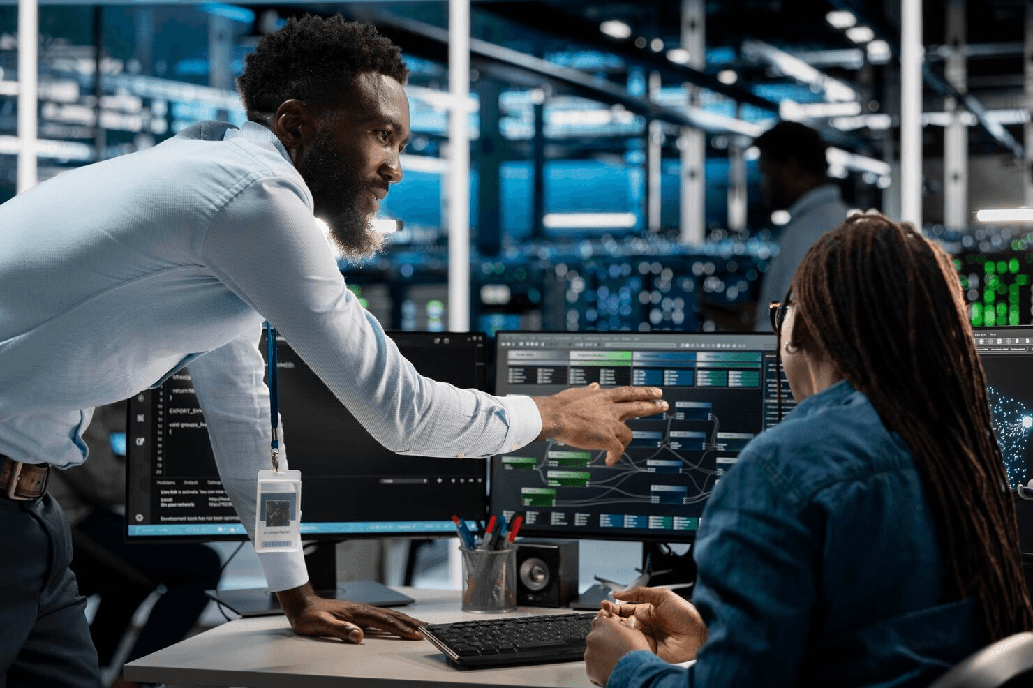 Cloud infrastructure and monitoring screens