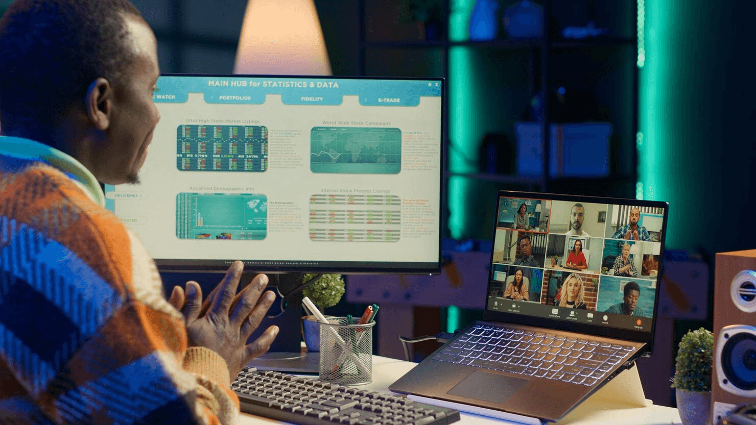 Clean modern web dashboard with analytics